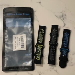 Black and Neon Sport Watch Bands